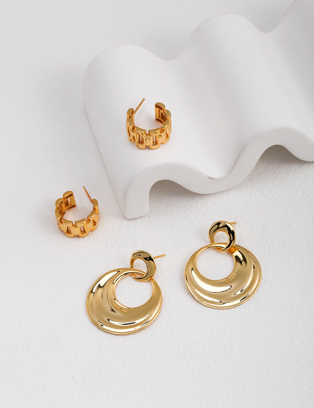 S925 Silver Light Gold Plated, Delicate Commute Studs, Simple Elegant Everyday Earrings