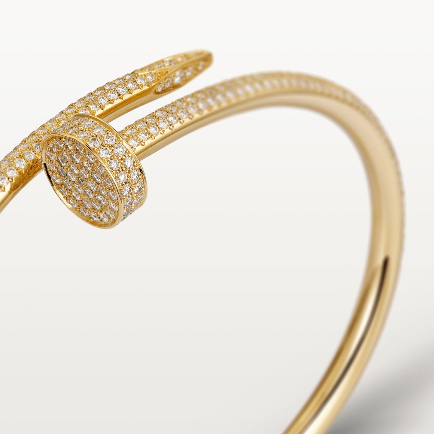 Chivo Boutique Juste Un Clou Bracelet 18k Gold Plated ,Cubic Zircon Paved