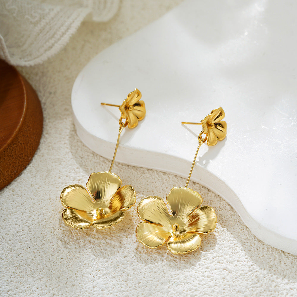 Dual Floral Earrings