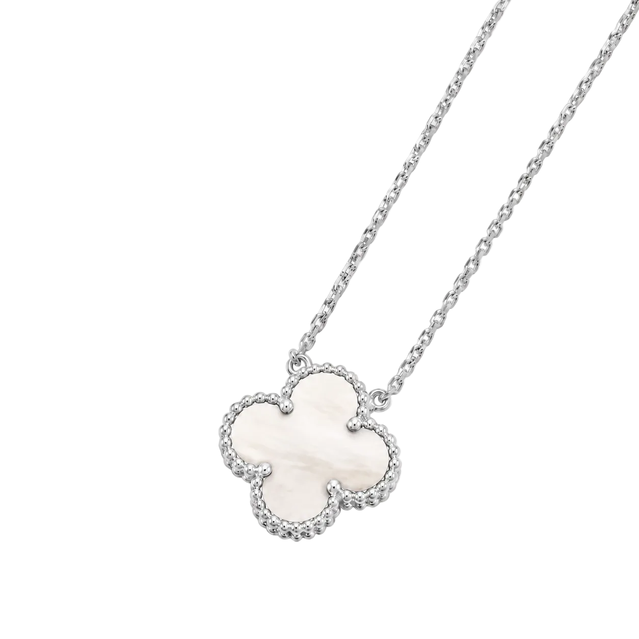 925 Silver, Lucky Clover Leaf Necklace, 18K Gold Plated