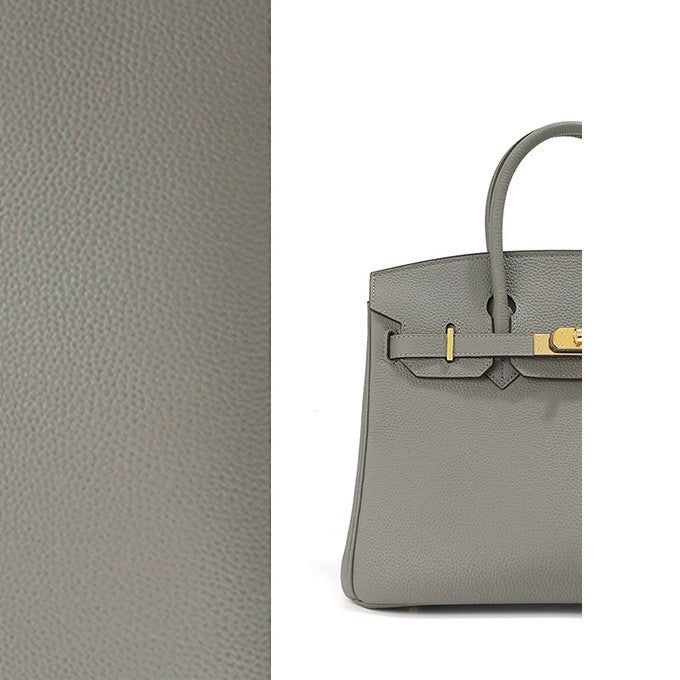 Elegant Togo Leather Top Handle Bag with Crossbody Shoulder Strap