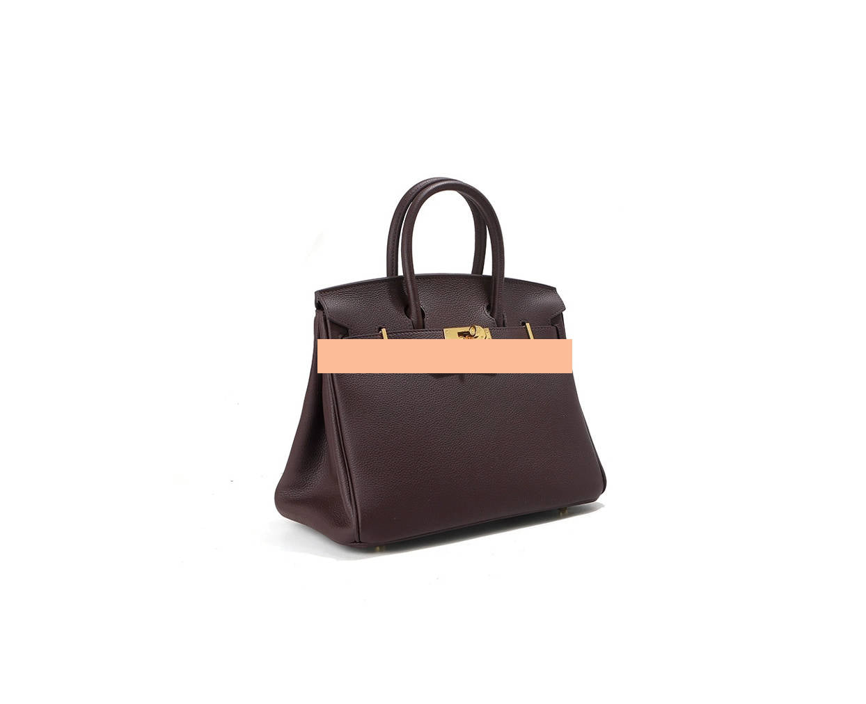 Elegant Togo Leather Top Handle Bag with Crossbody Shoulder Strap