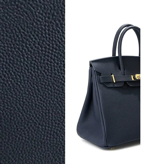 Elegant Togo Leather Top Handle Bag with Crossbody Shoulder Strap
