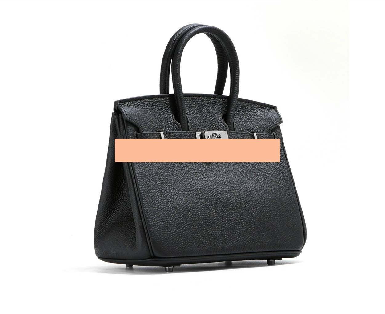 Elegant Togo Leather Top Handle Bag with Crossbody Shoulder Strap