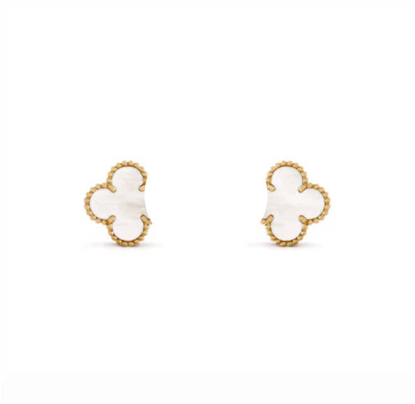 Clover Leaf Earrings, 18K Gold Plated - Symbol of Luck & Elegance