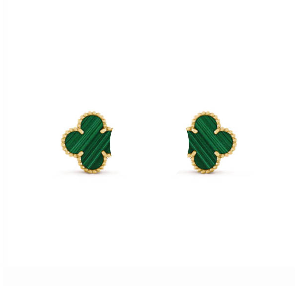 Clover Leaf Earrings, 18K Gold Plated - Symbol of Luck & Elegance