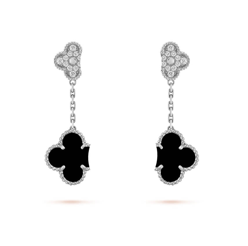 Clover Leaf Earrings, 18K Gold Plated - Symbol of Luck & Elegance