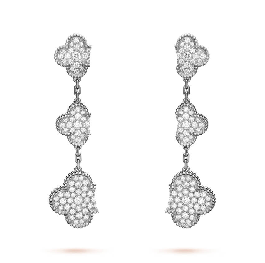 Clover Leaf Earrings, 18K Gold Plated - Symbol of Luck & Elegance