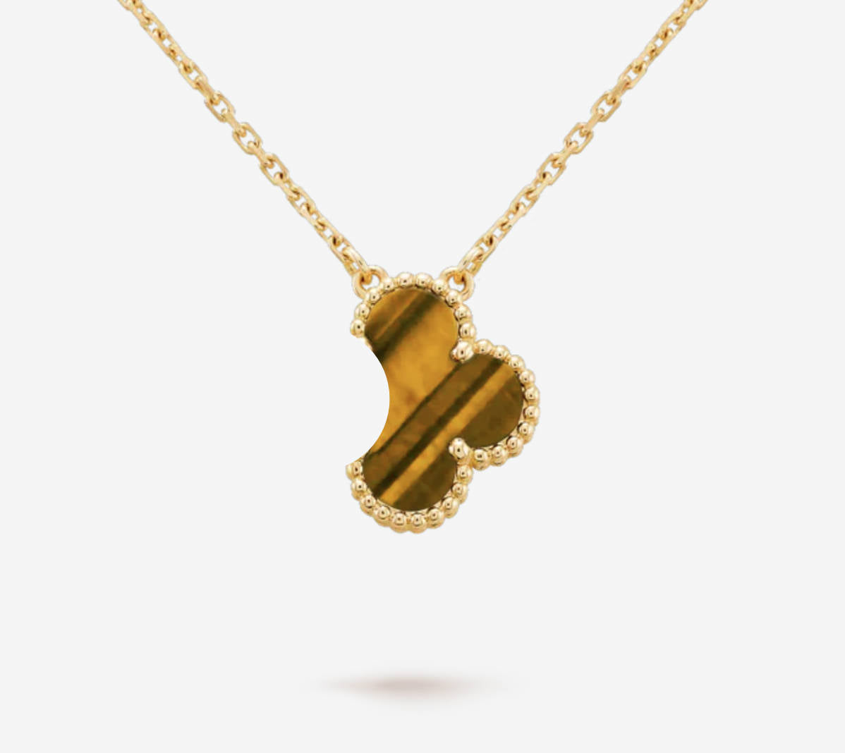Clover Motif Pendant Necklace, 18K Gold Plated, 1 Motif - Symbol of Luck & Elegance
