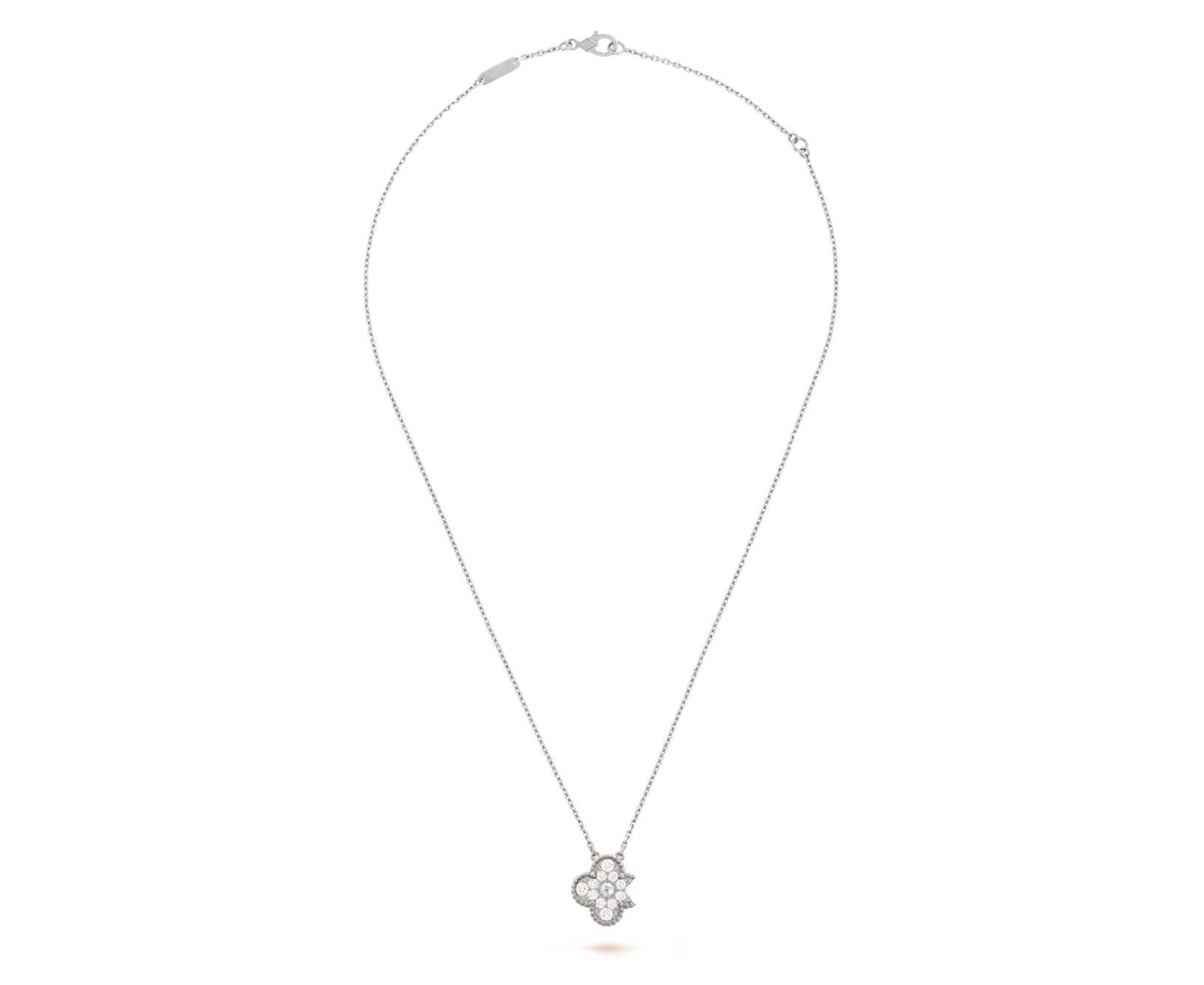 Clover Motif Pendant Necklace, 18K Gold Plated, 1 Motif - Symbol of Luck & Elegance
