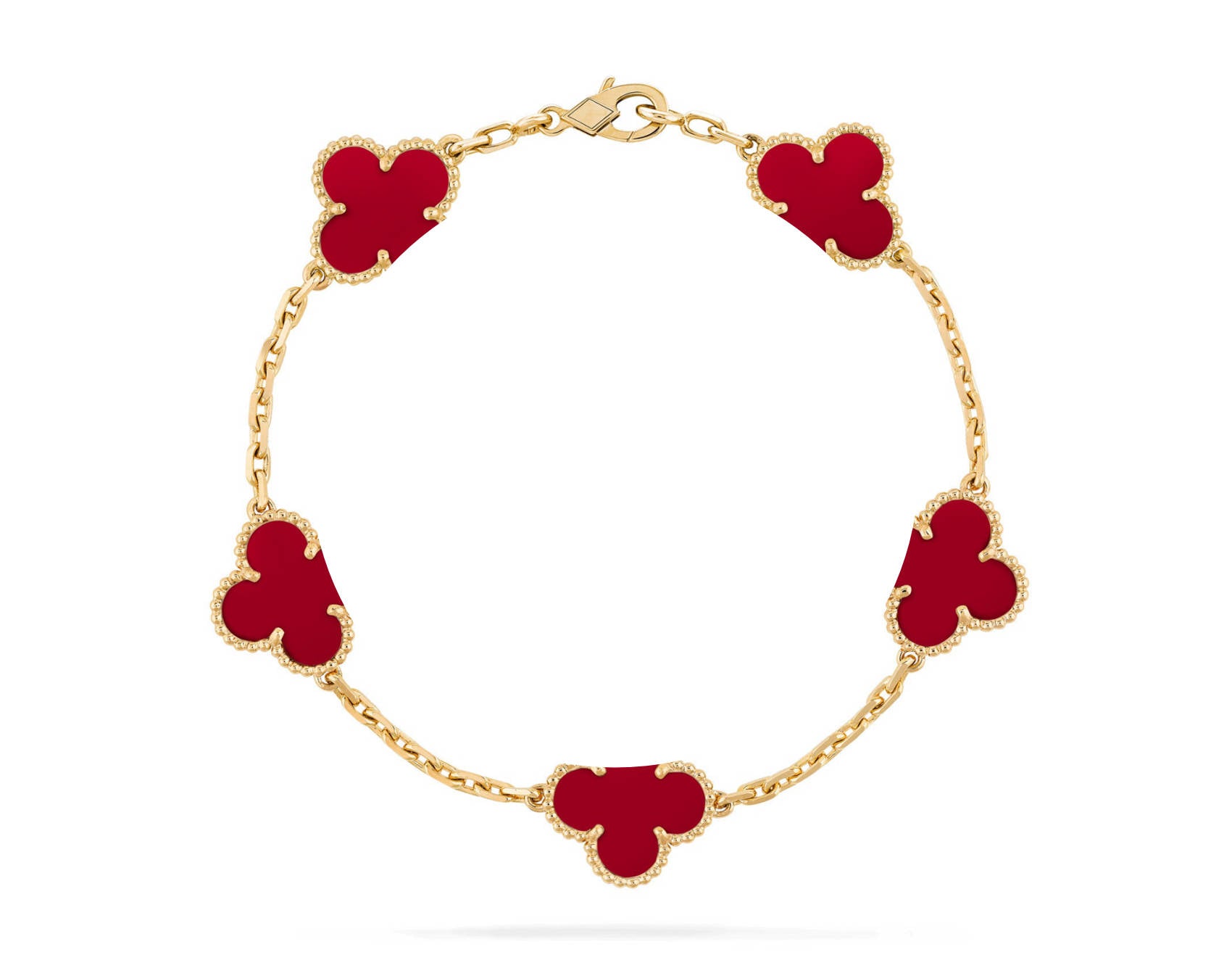 Clover Motif Bracelet, 18K Gold Plated - Symbol of Luck & Elegance