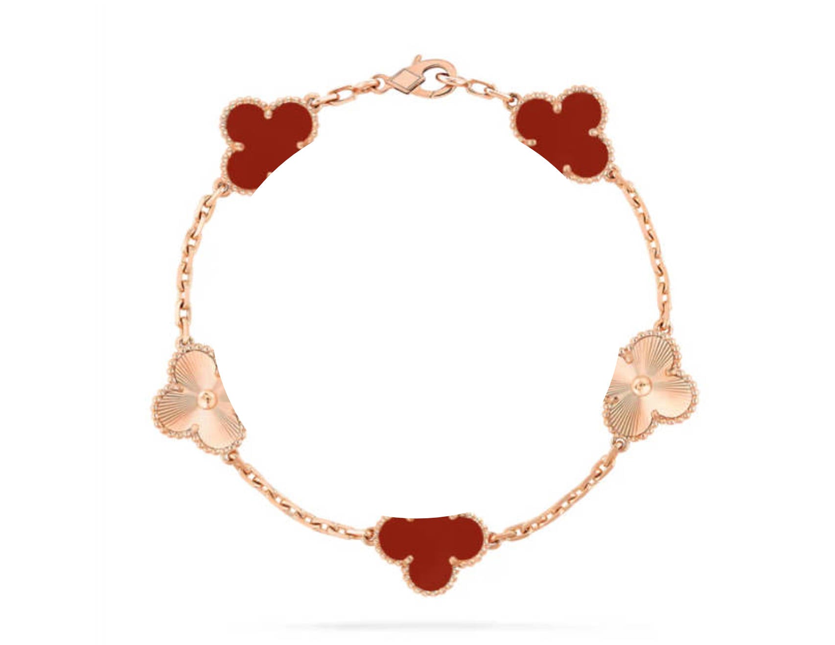 Clover Motif Bracelet, 18K Gold Plated - Symbol of Luck & Elegance