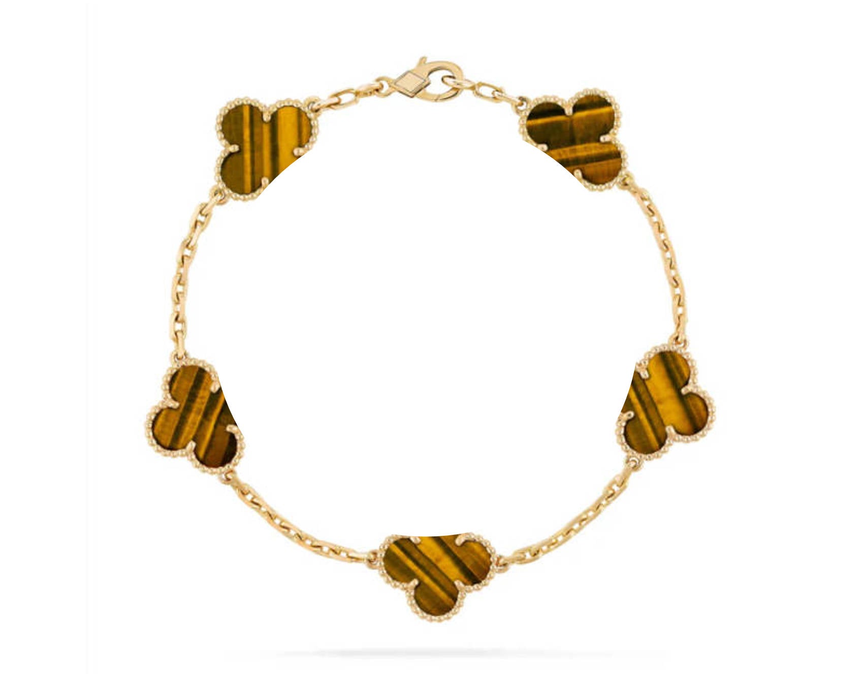 Clover Motif Bracelet, 18K Gold Plated - Symbol of Luck & Elegance