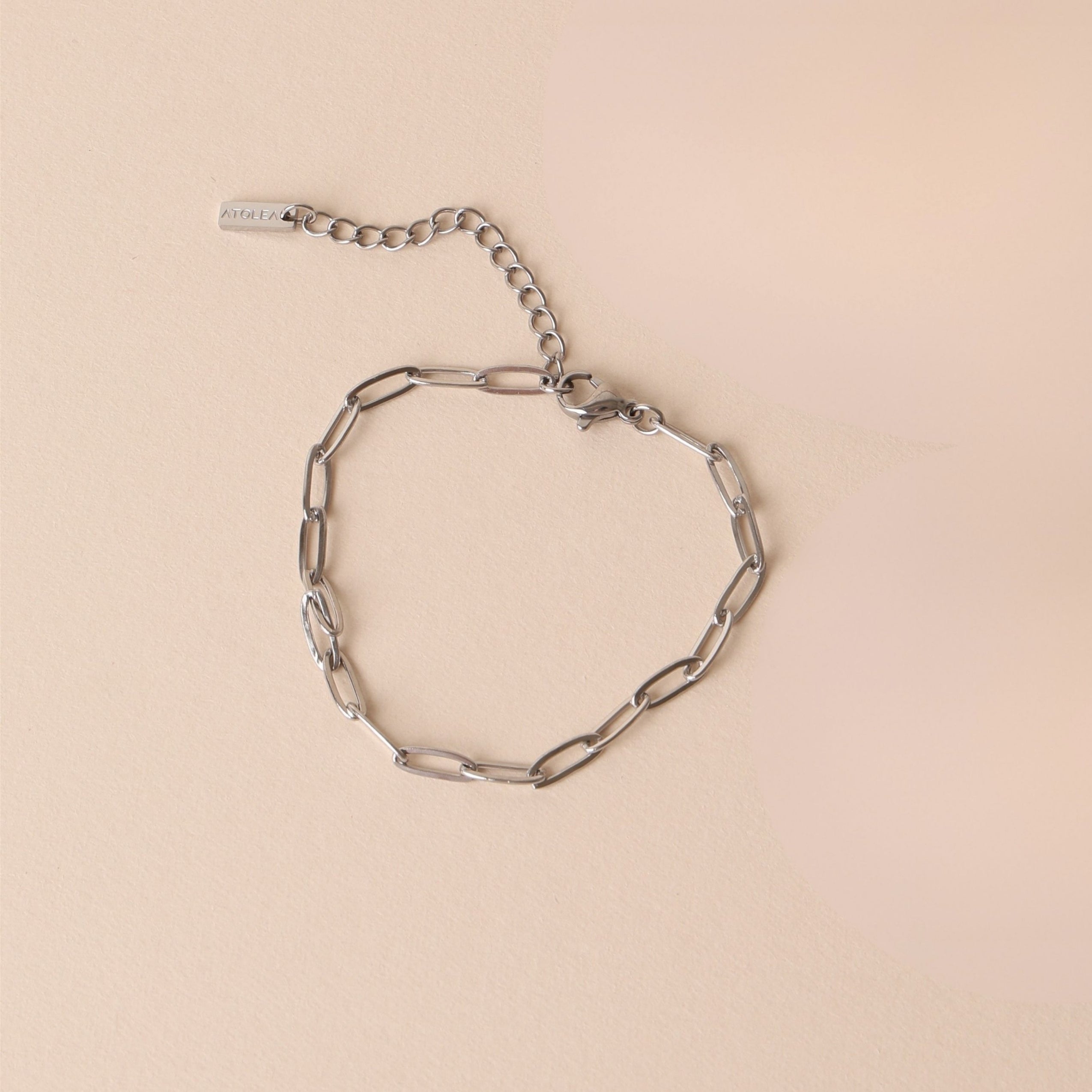 Gold & Silver-Tone Stainless Steel Paperclip Chain Bracelet