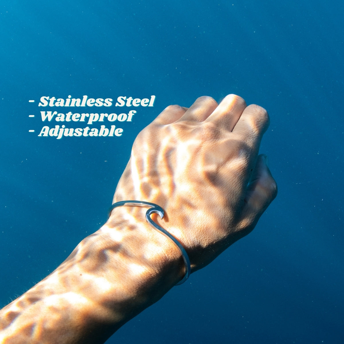 18K Gold PVD & Silver-Tone Stainless Steel Wave Bracelet