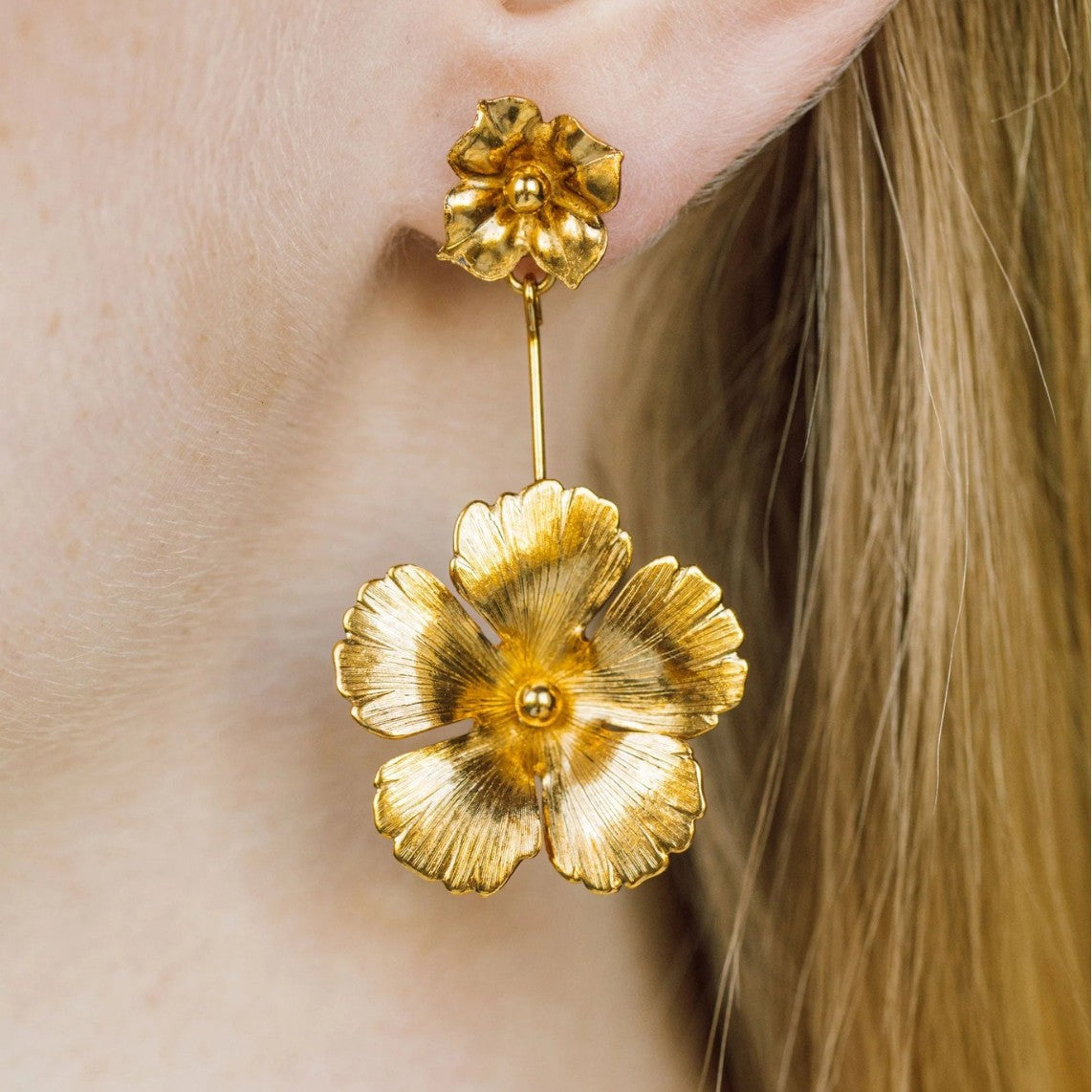 Dual Floral Earrings