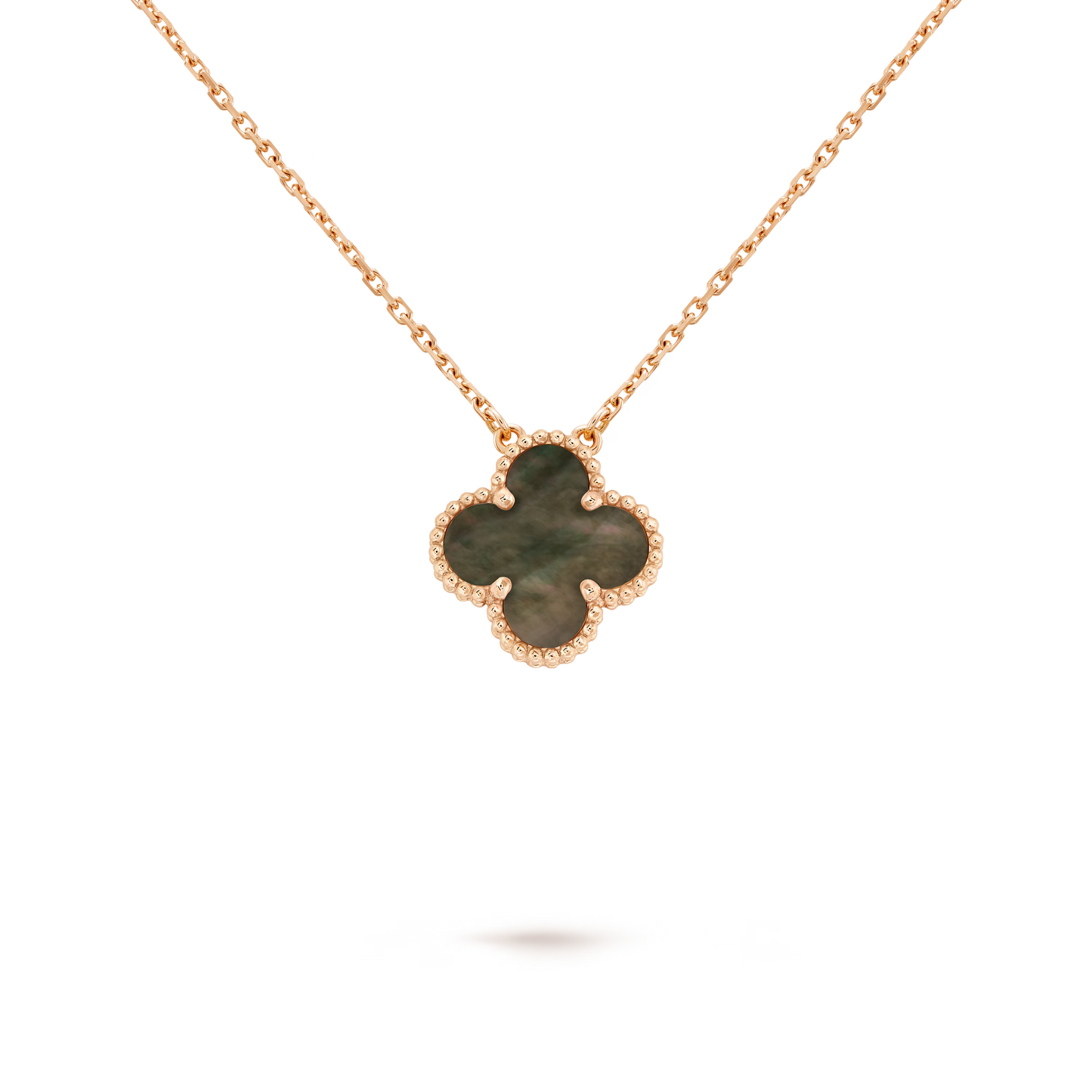 Clover Motif Pendant Necklace, Sterling Silver, 18K Gold Plated, 1 Large Motif - Symbol of Luck & Elegance