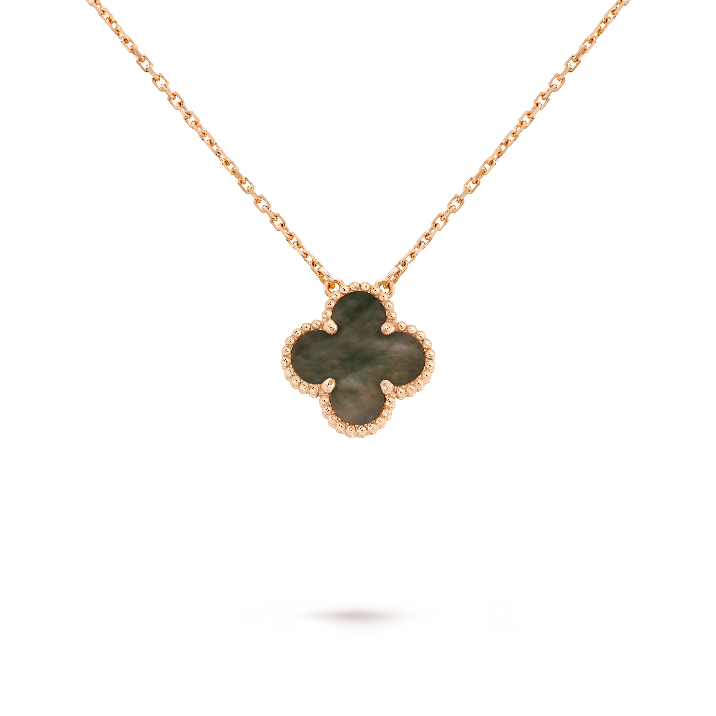 Clover Motif Pendant Necklace, Sterling Silver, 18K Gold Plated, 1 Large Motif - Symbol of Luck & Elegance