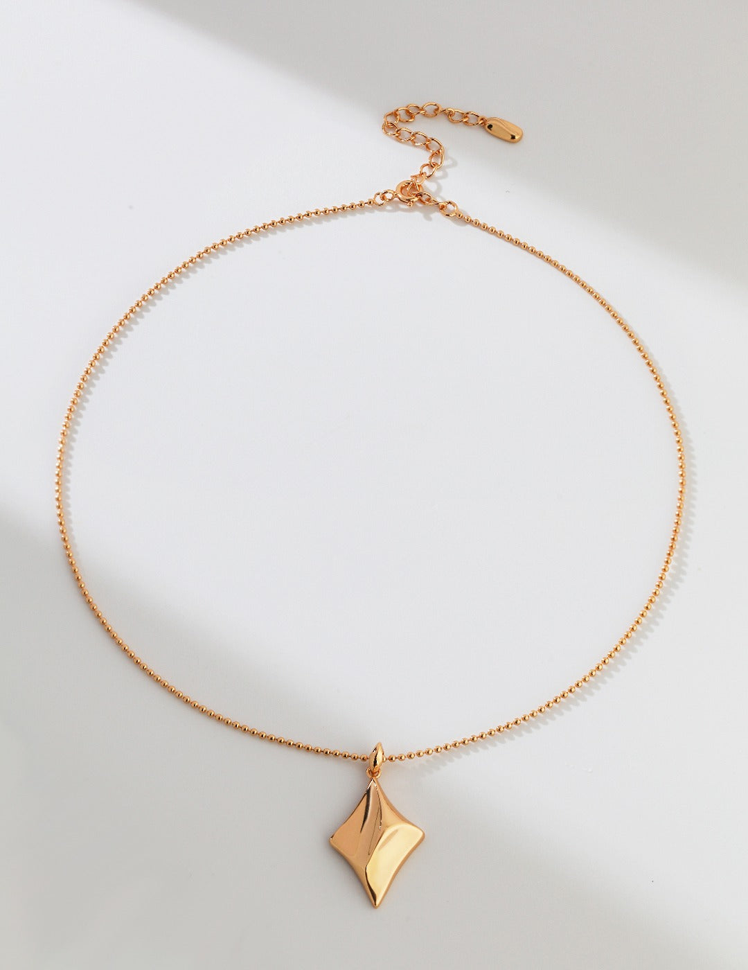 Sterling Silver Necklace/Earrings - Vintage Gold & White Gold Plated 4-Sided Star Pendant