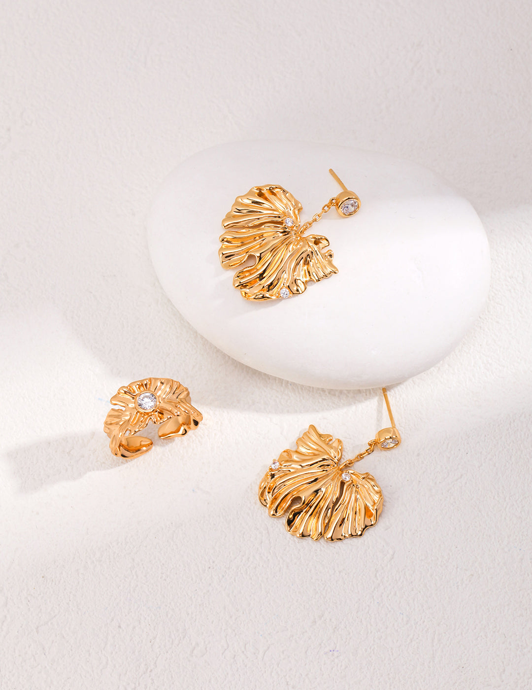 S925 Sterling Silver Earrings - Vintage Gold Plated Elegant Drop Earrings