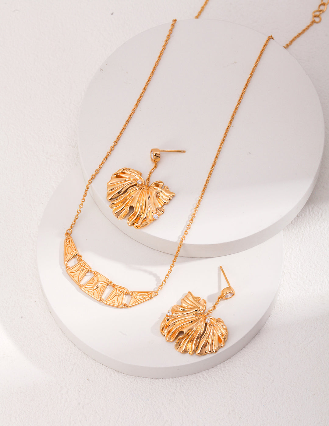 S925 Sterling Silver Earrings - Vintage Gold Plated Elegant Drop Earrings