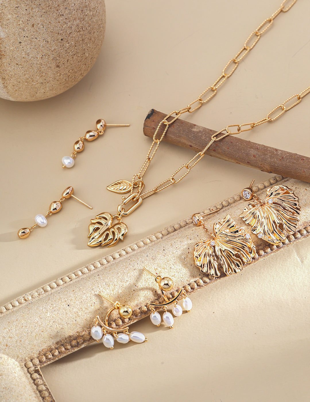 S925 Sterling Silver Earrings - Vintage Gold Plated Elegant Drop Earrings