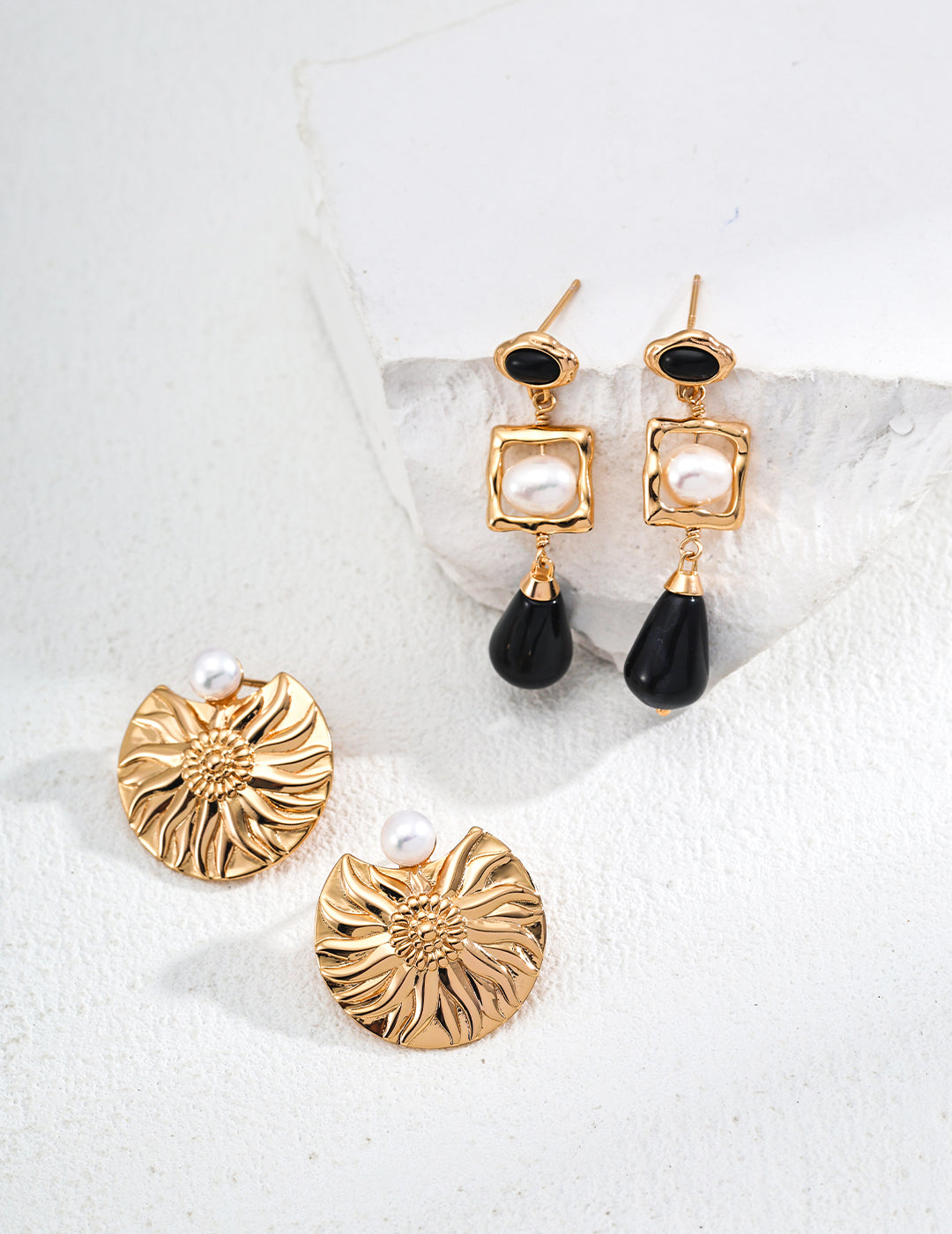 S925 Sterling Silver Designer Natural Pearl Earrings