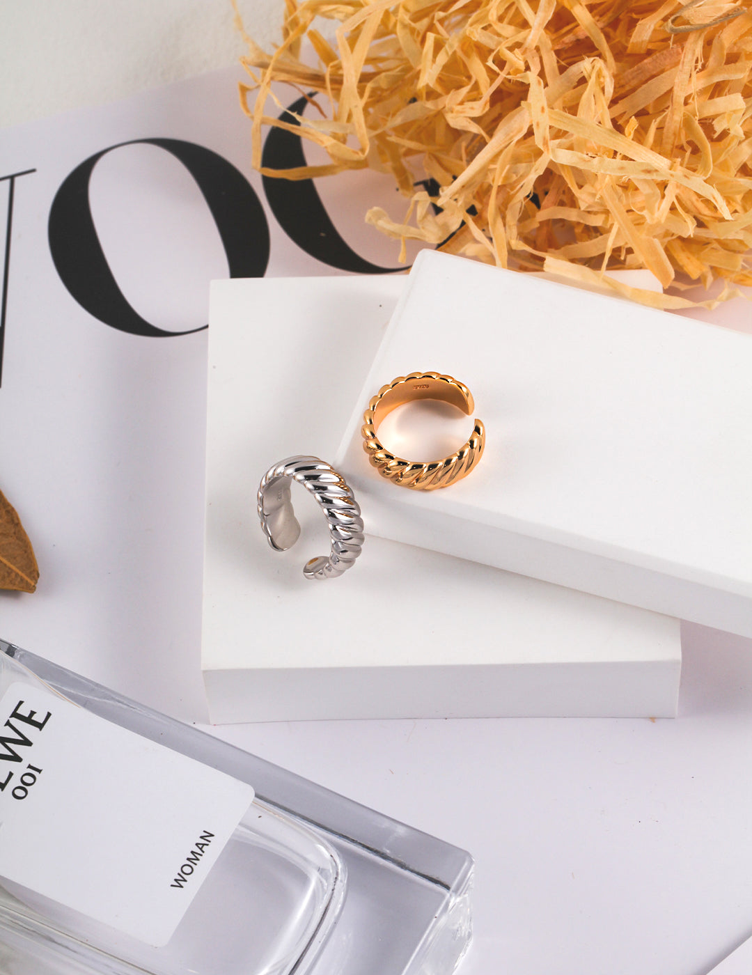 White Gold Ring S925 Sterling Silver, Dainty Elegant Stacking Band, Thin Wedding Promise Ring for Women