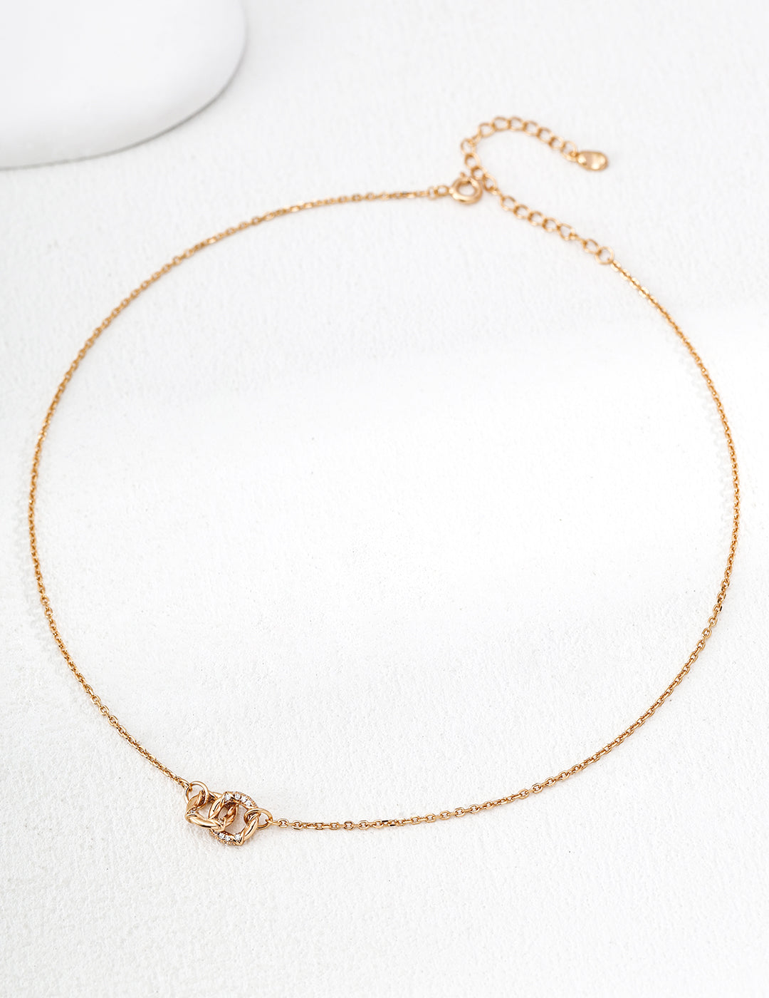 Dream Loop Sterling Silver Interwoven Metal Design Jewelry Set - Ring & Necklace