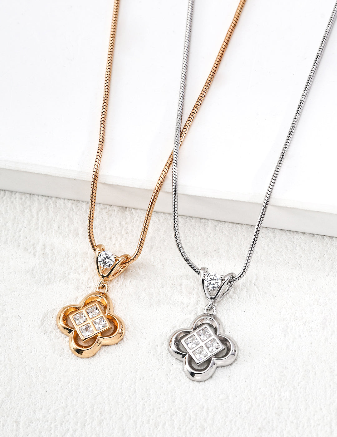 S925 Sterling Silver Vintage Zircon Jewelry Set - Adjustable Necklace & Bracelet