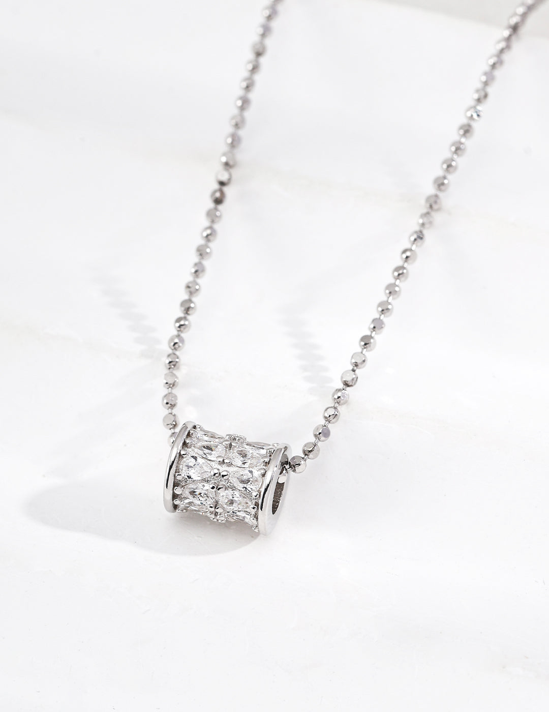S925 Sterling Silver Fashion Cubic Zirconia Jewelry Set - Adjustable Necklace & Ring