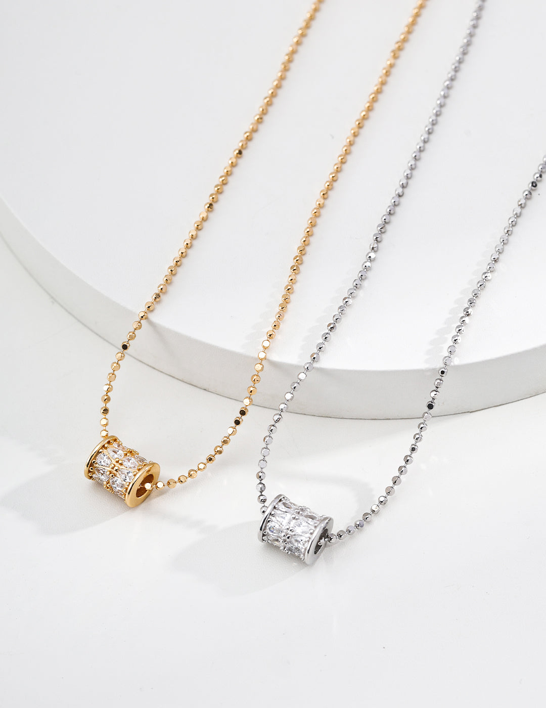 S925 Sterling Silver Fashion Cubic Zirconia Jewelry Set - Adjustable Necklace & Ring