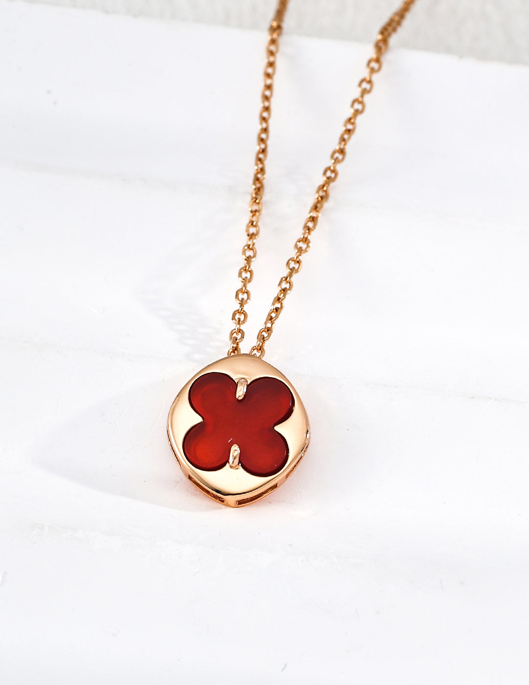 S925 Lucky Four-leaf Clover Jewelry Set  – Adjustable Necklace & Earring