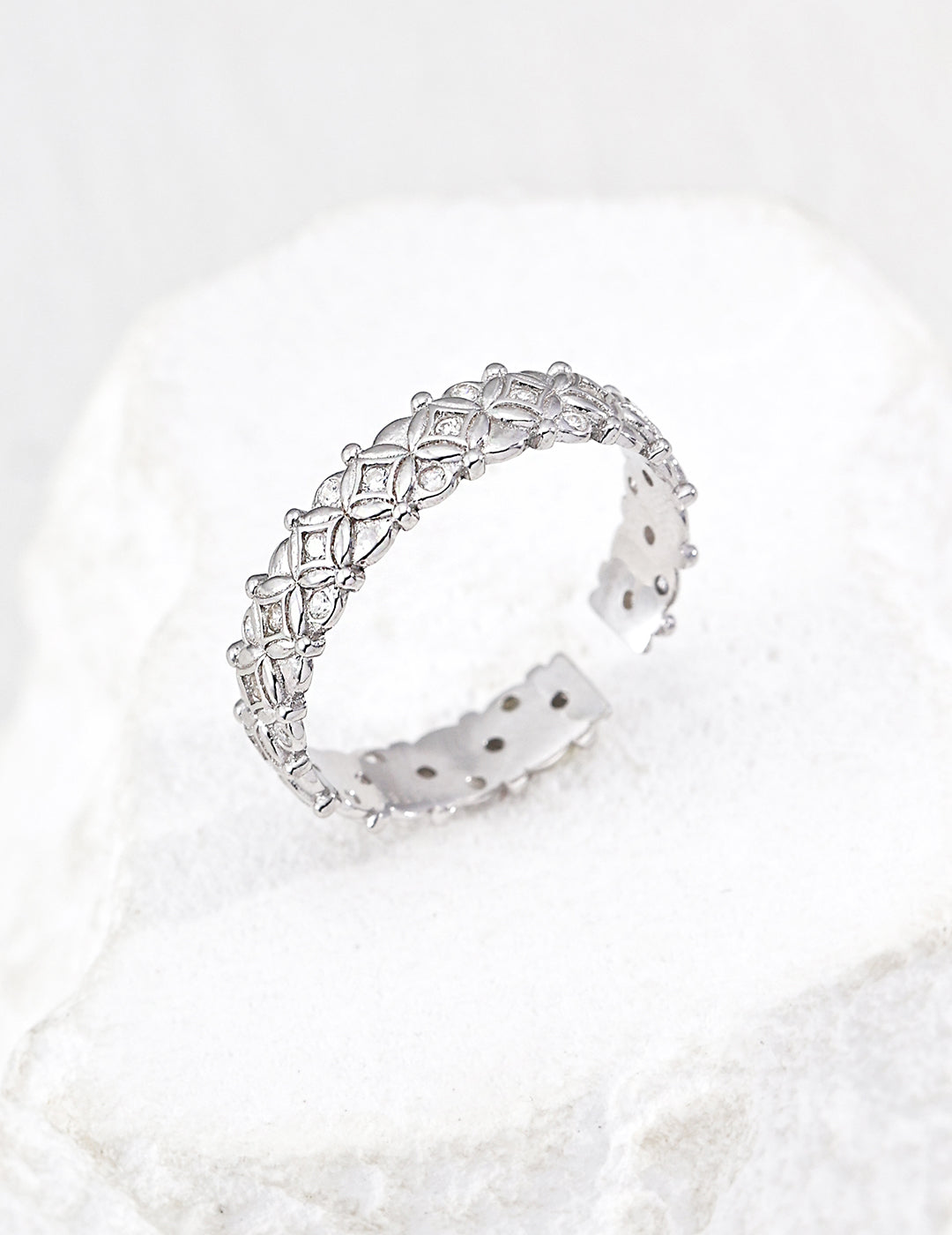 S925 Sterling Silver Lucky Wealth Coin Pattern Ring
