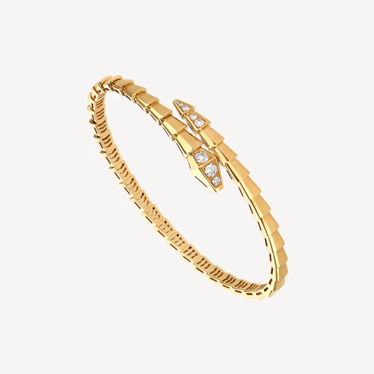 Chivo Boutique Serpenti Bracelet,18k Yellow Gold Plated,Cubic Zircon