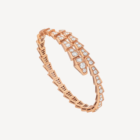Chivo Boutique Serpenti Bracelet,18k Rose Gold Plated,Cubic Zircon Paved