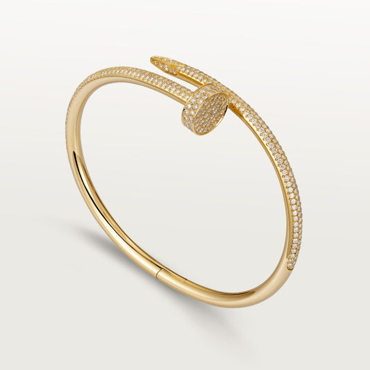 Chivo Boutique Juste Un Clou  Bracelet 18k Gold Plated ,Cubic Zircon Paved