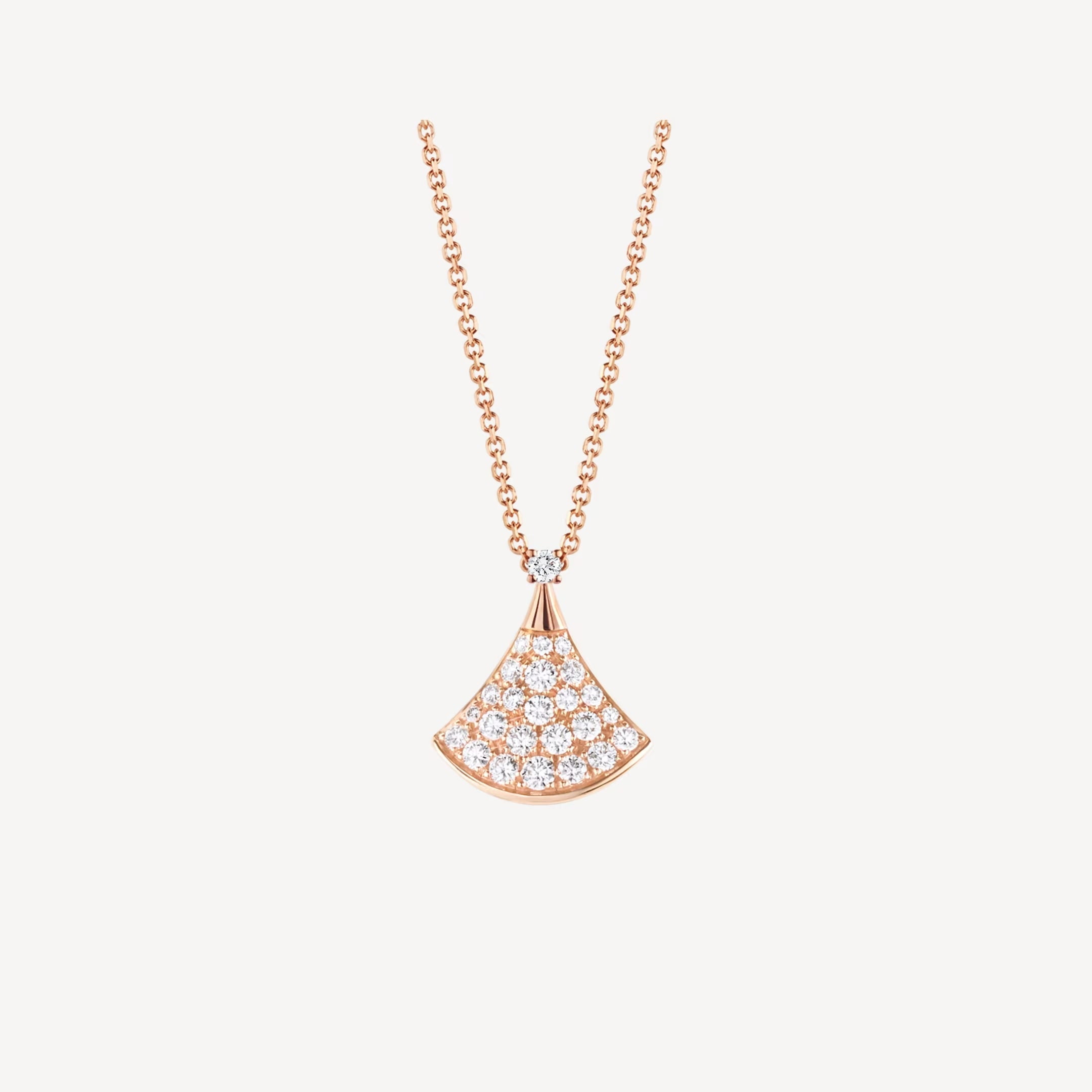 Chivo Boutique Divas'Dream Necklace,18k Rose Gold Plated,Cubic Zircon Paved
