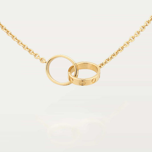 Love Intertwined Necklace,18k Gold Plated