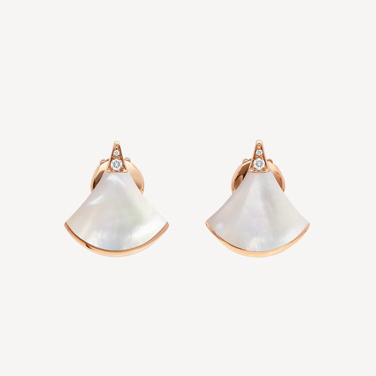 Chivo Boutique Divas'Dream Earring,18k Gold Plated,Mother of Pearl