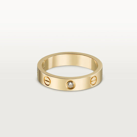 Love Wedding Band,18k Gold Plated,1Cubic Zircon