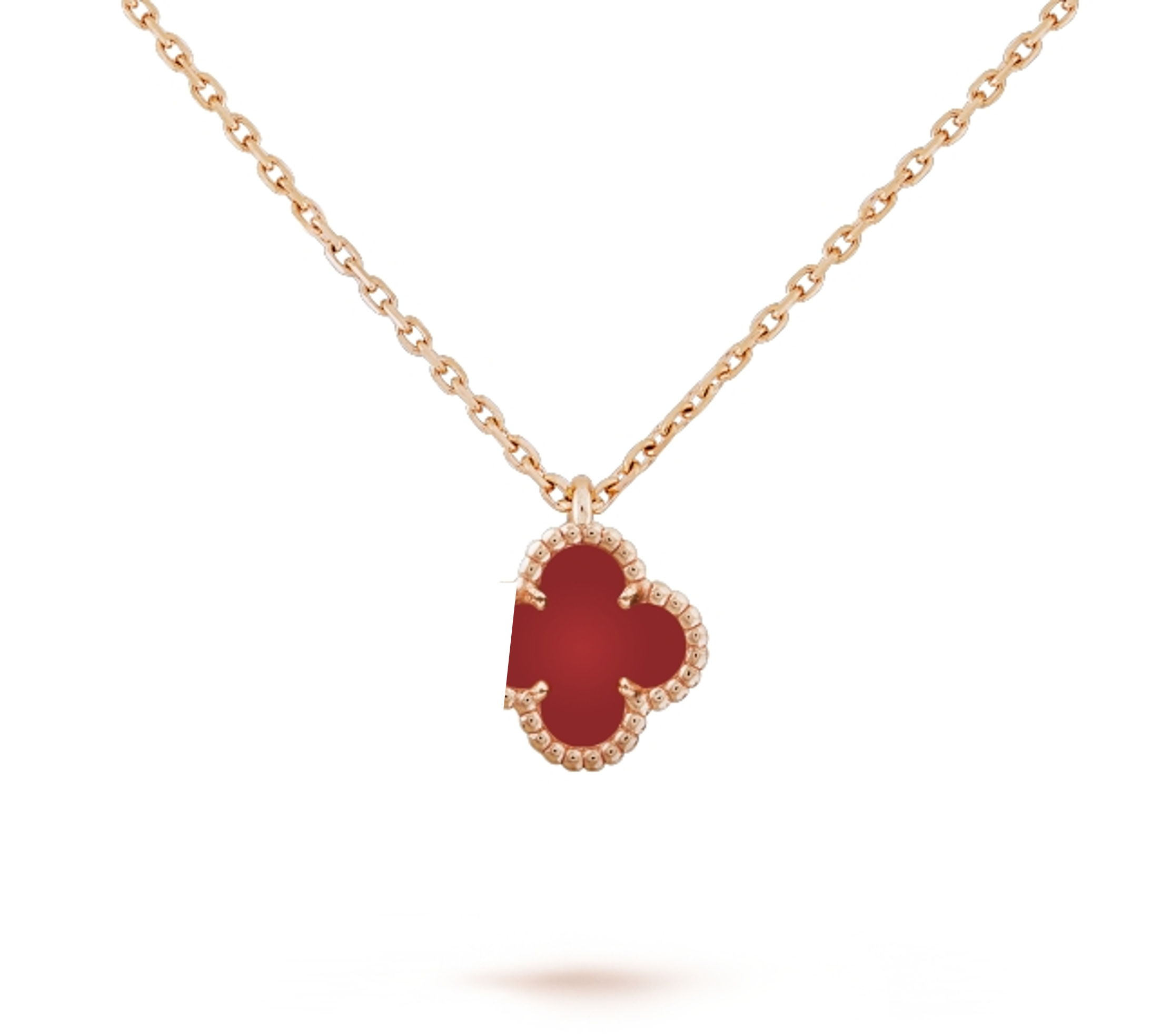 Clover Motif Pendant Necklace, 18K Gold Plated, 1 Motif - Symbol of Luck & Elegance