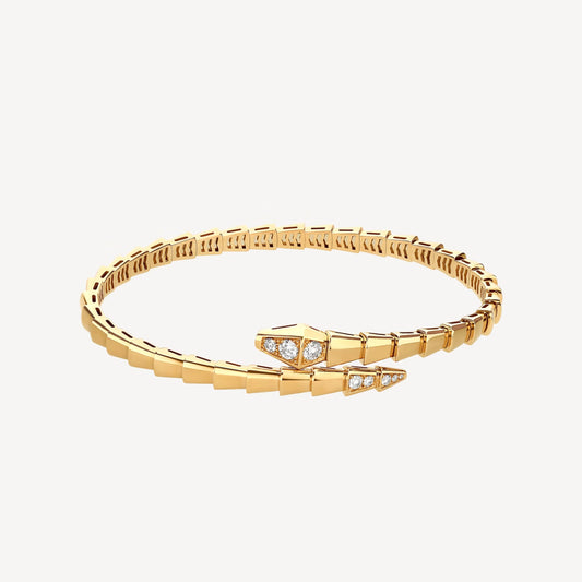 Chivo Boutique Serpenti Bracelet,18k Yellow Gold Plated,Cubic Zircon