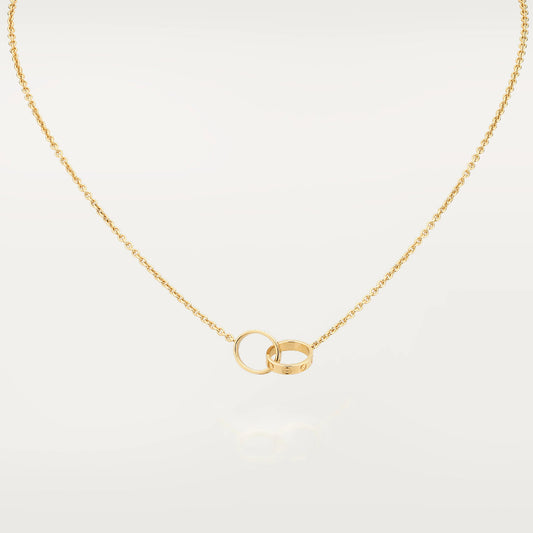 Love Intertwined Necklace,18k Gold Plated