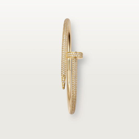 Chivo Boutique Juste Un Clou  Bracelet 18k Gold Plated ,Cubic Zircon Paved