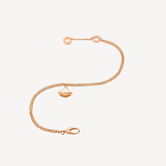 Chivo Boutique Divas'Dream Bracelet,925 Silver,18k Rose Gold Plated,Mother of Pearl