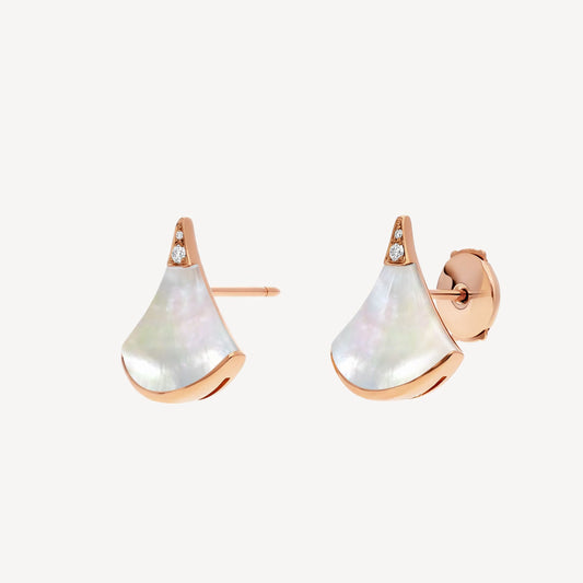 Chivo Boutique Divas'Dream Earring,18k Gold Plated,Mother of Pearl