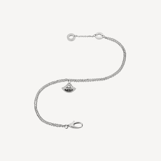 Chivo Boutique Divas'Dream Bracelet,925 Silver,18k White Gold Plated,Cubic Zircon Paved