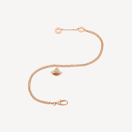 Chivo Boutique Divas'Dream Bracelet,925 Silver,18k Rose Gold Plated,Cubic Zircon Paved