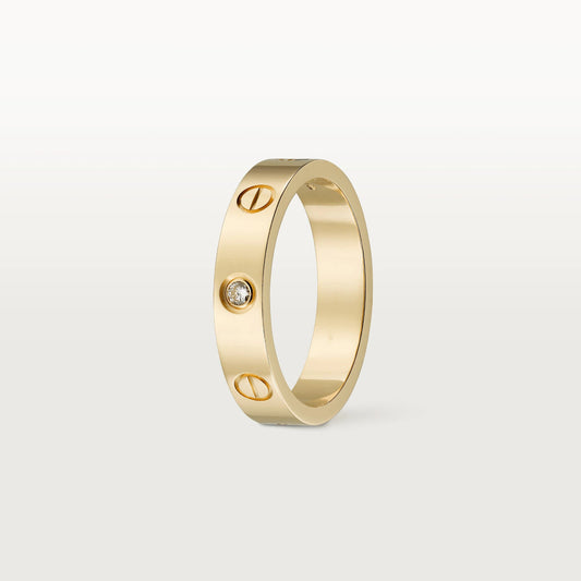 Love Wedding Band,18k Gold Plated,1Cubic Zircon